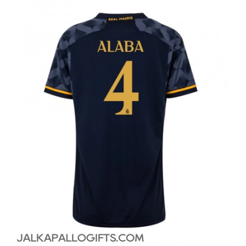 Real Madrid David Alaba #4 Vieraspaita Naiset 2023-24 Lyhythihainen